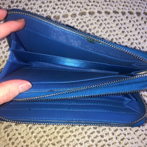 Blue Coach wallet wristlet - Picture 3 of 4